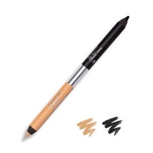 Limelife by Alcone Eyeliner Pencil Duo in Am/Pm Dual-Ended - Black and nude